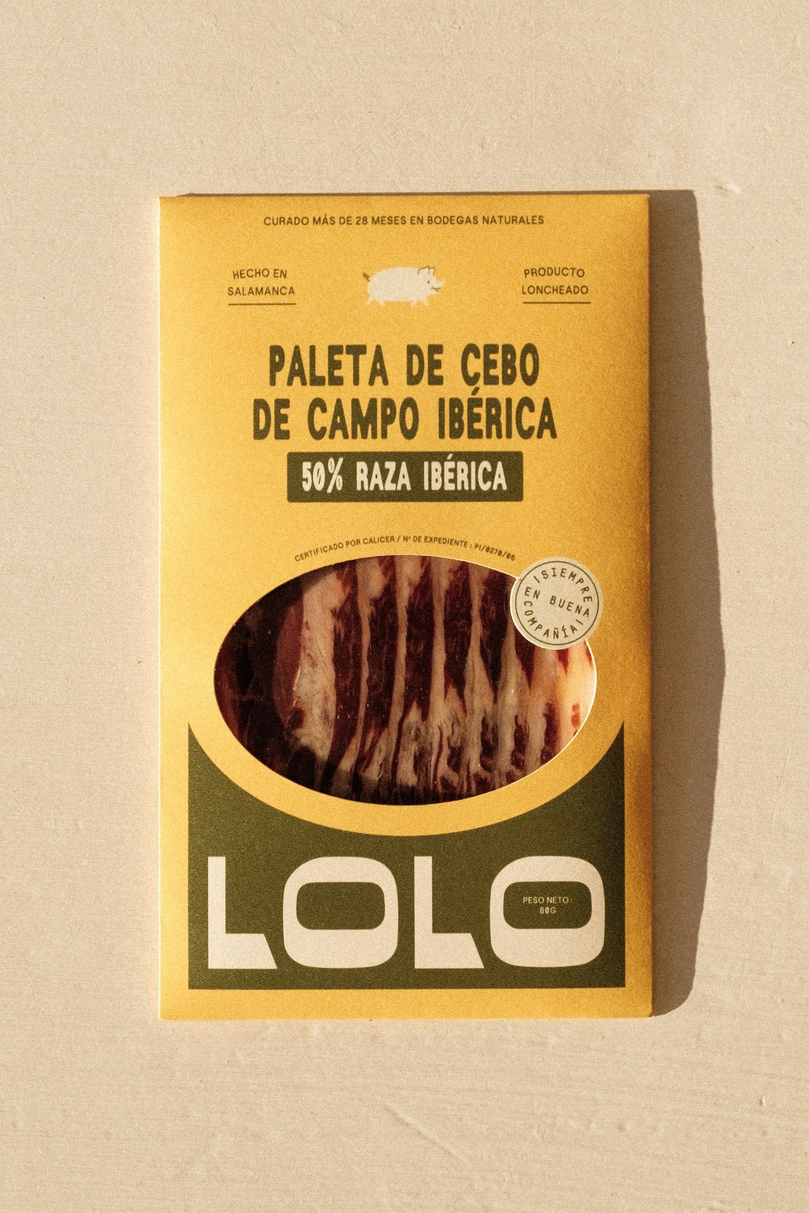 80 grammes de paleta ou épaule de cebo de campo 50% ibérica de la marque LOLO